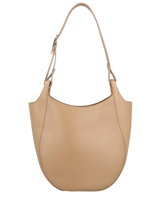 Longchamp Brown Le Foulonné Leather Hobo Bag