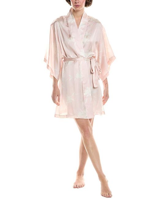 NATORI EDIT Pink Lily Printed Satin Icon Wrap