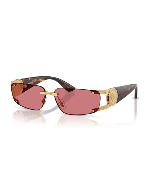 Versace Black Rectangular Sunglasses