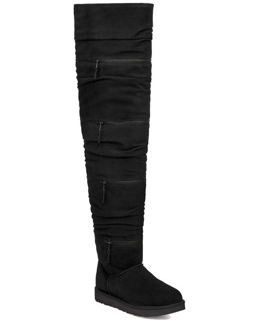 Ugg Black Classic Ultra Tall Suede Classic Boot