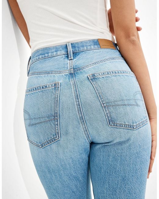 American Eagle Outfitters Ae Ripped '90s Flare Jean in Blue