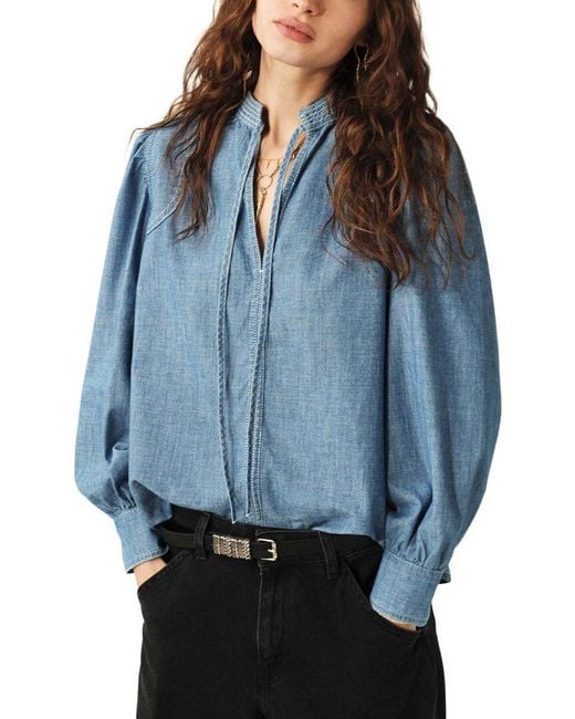 Ba&sh Blue Kuka Blouse