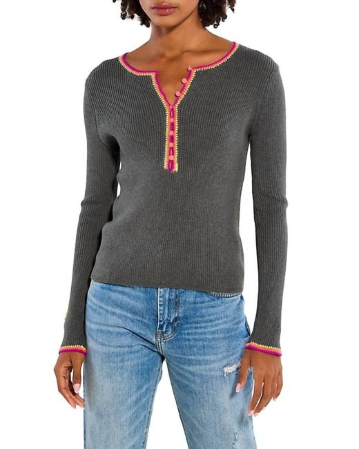 Lisa Todd Blue Patch Match Sweater