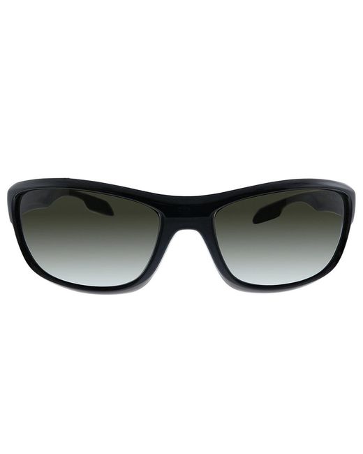 prada rectangle polarized 65mm navigator sunglasses