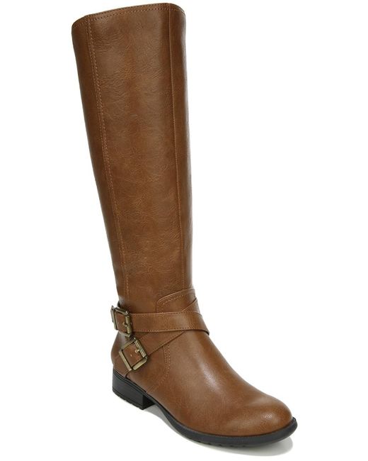 LifeStride Brown Xion Faux-leather Riding Knee-high Boots