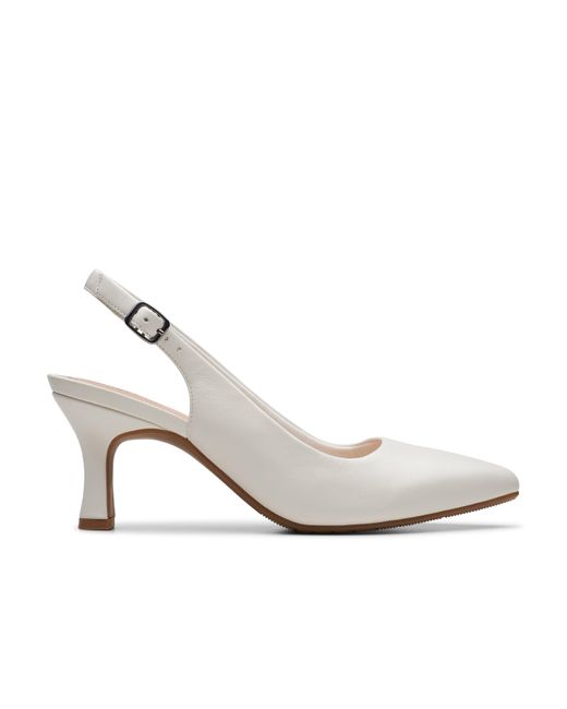 Clarks White Kataleyna Step