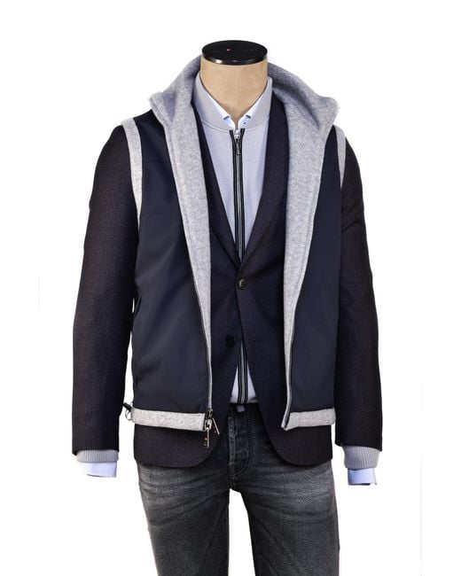 Kiton Blue Kired By Gange Reversible Cashmere Vest for men