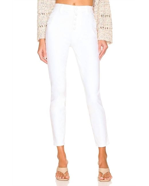 PAIGE White Emmie Ankle Jean