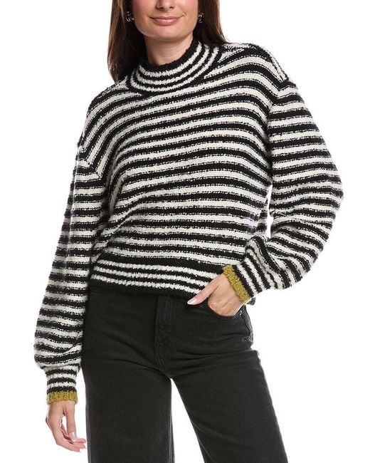 Saltwater Luxe Black Wool-Blend Turtleneck Sweater
