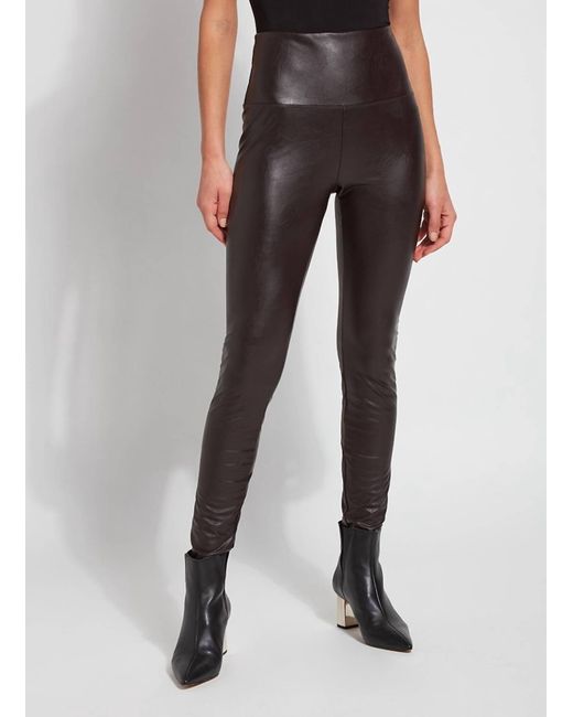 Lyssé Black Textured Leather legging