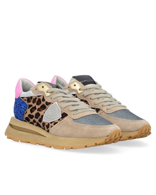 Philippe Model Metallic Tropez Haute Low Leo Glitter Sneaker