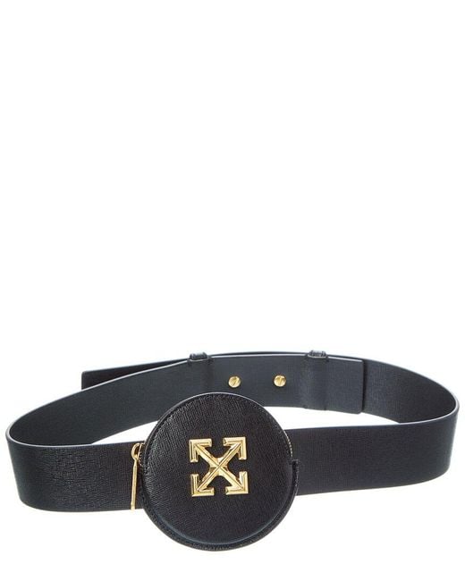 Off-White c/o Virgil Abloh Black Off- Coin Purse Leather Strap Wallet