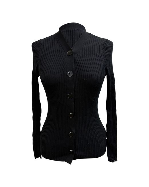Sandro Black Sandro Knitted Button-Down Cardigan