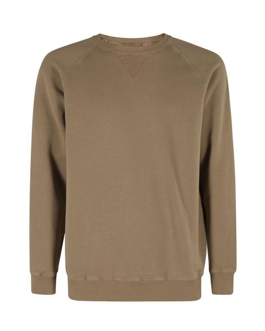 Fortela Brown Woven Crewneck Sweatshirt for men