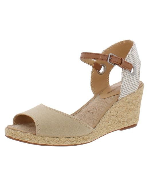 Lucky Brand Natural Kyndra Canvas Wedge Espadrilles
