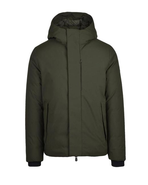 Save The Duck Green Recycled Polyester Down Coat for men