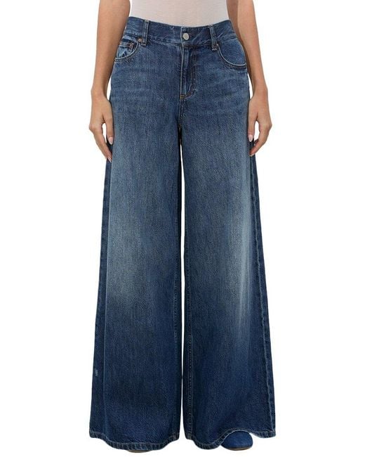 Alice + Olivia Blue Branson Baggy Fit Jean