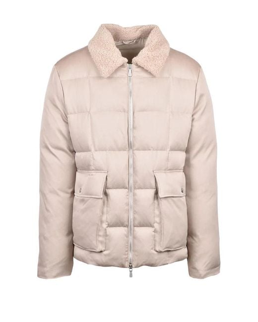 Eleventy Natural Silk Down Jacket for men