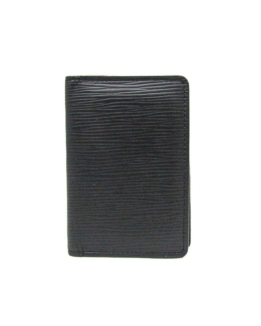 Louis Vuitton Black Organizer De Poche Leather Wallet (pre-owned) for men