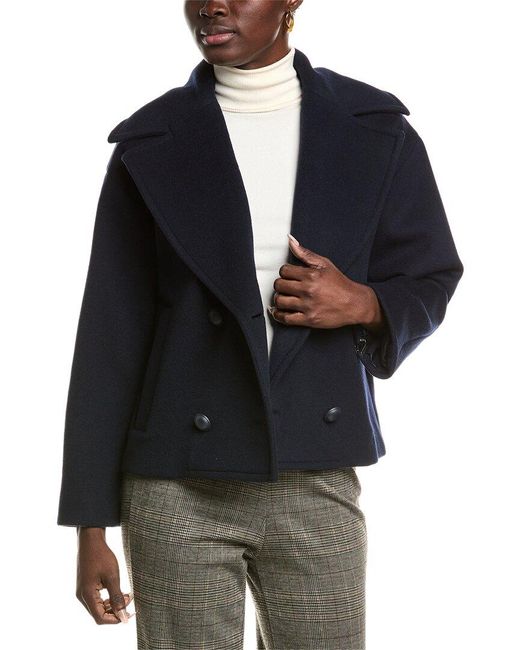Weekend by Maxmara Blue Autore Short Wool Coat