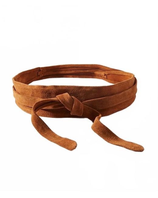 Ada Brown Wrap Suede Leather Belt