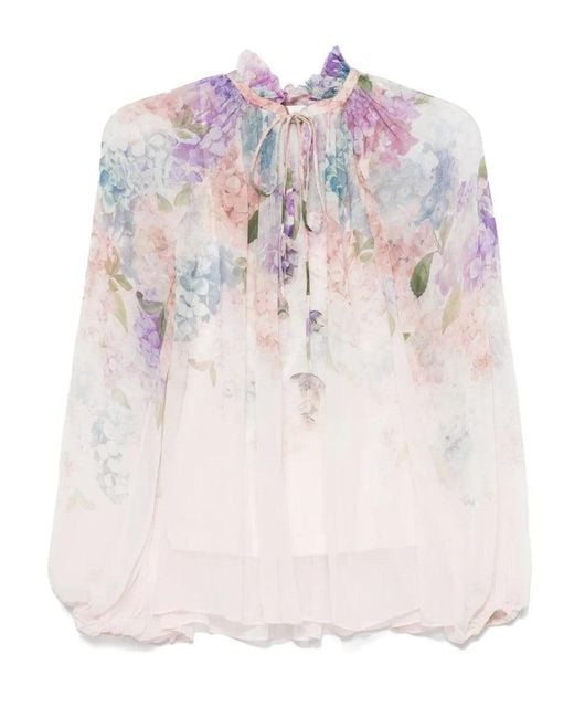 Zimmermann Pink Dawning Blouse
