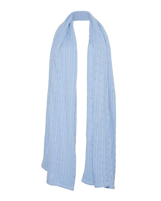 BURGESS SWEATERS Blue Cable Wrap