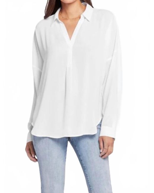 NYDJ White Becky Blouse
