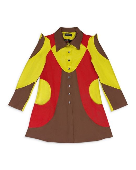 Kiko Kostadinov Yellow Monoceros Long Jacket for men