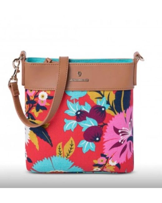 spartina 449 Red Little Bermuda Aka Monogram Hipster Crossbody Bag