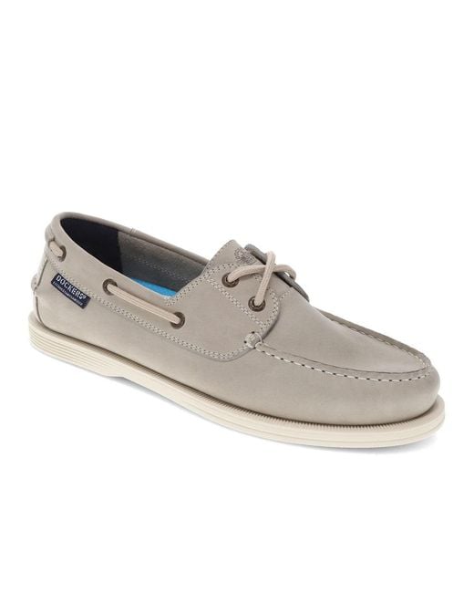 Dockers Men's Gray Dennison Genuine Leather Dress Casual Boat Shoe