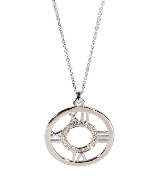 Tiffany & Co Metallic Pierced Atlas Diamond Necklace