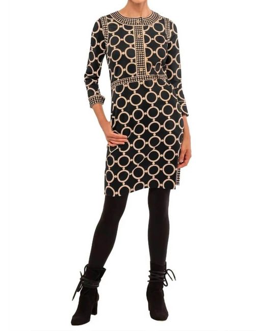 Gretchen Scott Black Dip & Dot Trimmed Up Dress
