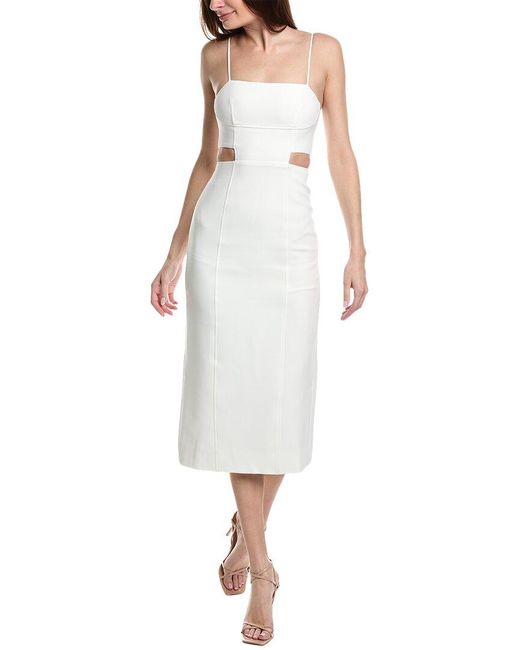 A.L.C. White Dalton Midi Dress