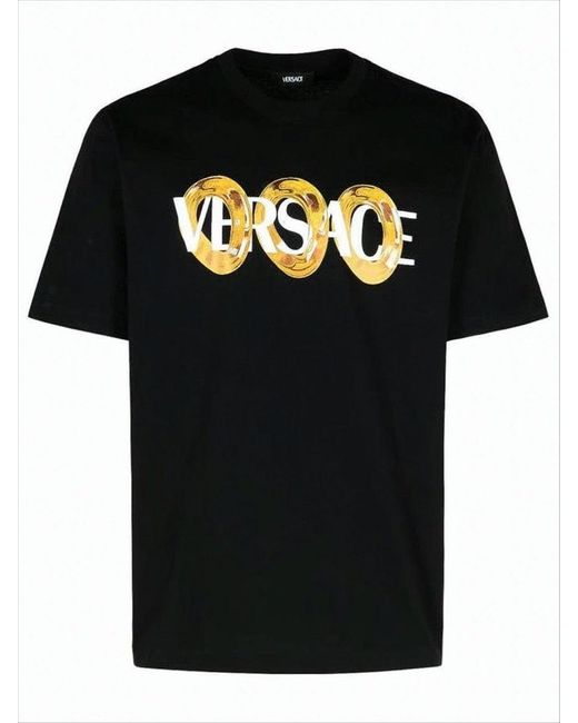 Versace Classic T-Shirt With Bold Logo And Chain Motif in