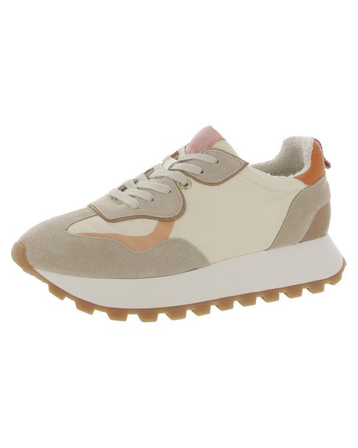 Dolce Vita White Reubin Leather lugged Sole Casual And Fashion Sneakers