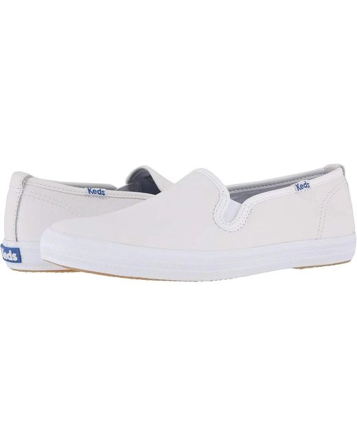 Keds White Champion Sneakers Leather Comfort Slip On Shoes Gal1685