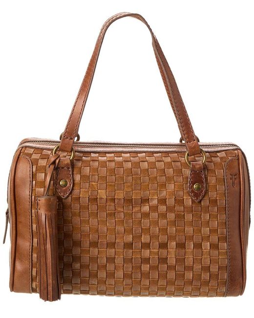 Frye Oriana Leather Satchel in Brown | Lyst