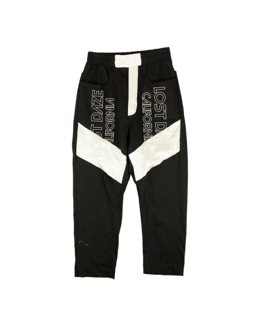 LOST DAZE Black California Pants - /white for men