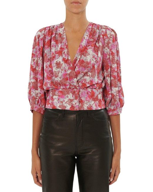 IRO Red Long Sleeve Top