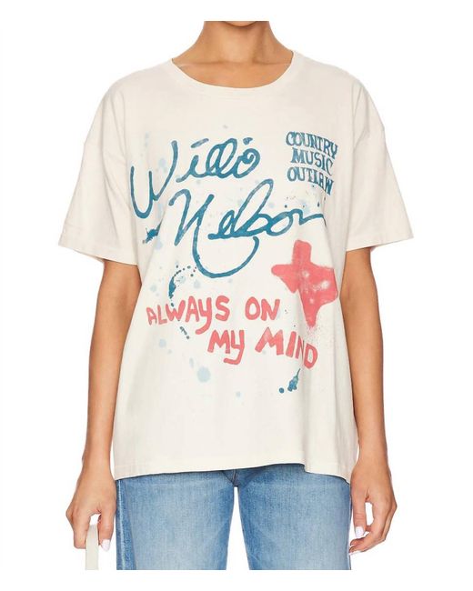 Daydreamer White Willie Nelson Always On My Mind Tee