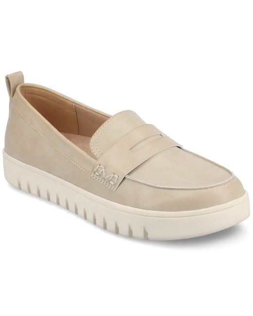 Journee Collection Natural Journee Tayla Medium And Wide Width Penny Loafer