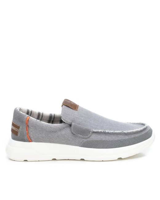 Xti Gray Canvas Loafers By for men