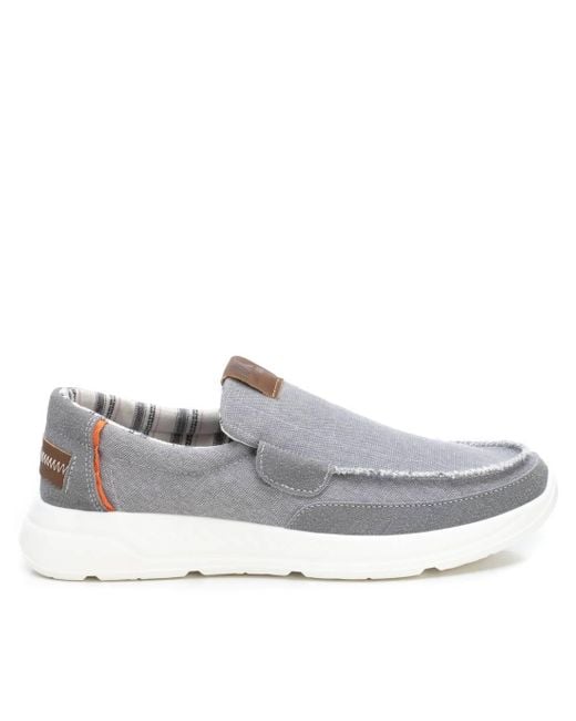 Xti Gray Canvas Loafers By for men