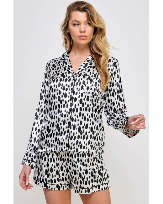 TRUEDAMES White Dalmy Pj Set