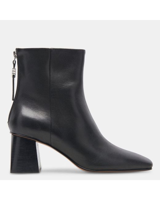 Dolce Vita Black Fifi H2o Wide Booties Leather