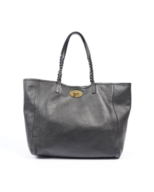 Mulberry Gray Dorset Leather Tote Bag