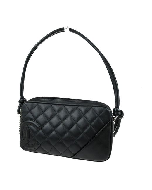 Chanel Black Cambon Leather Shoulder Bag (pre-owned)