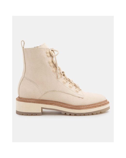 Dolce Vita Natural Whitny Boots Sandstone Canvas