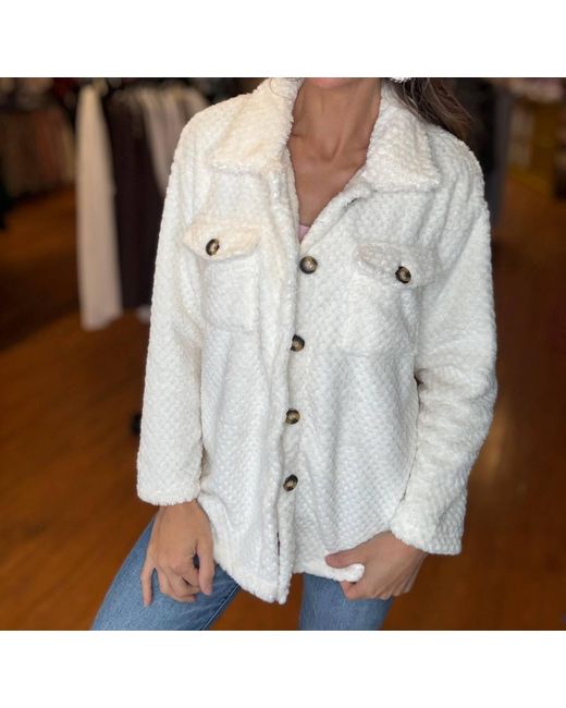Michelle Mae White Eliza Fleece Shacket